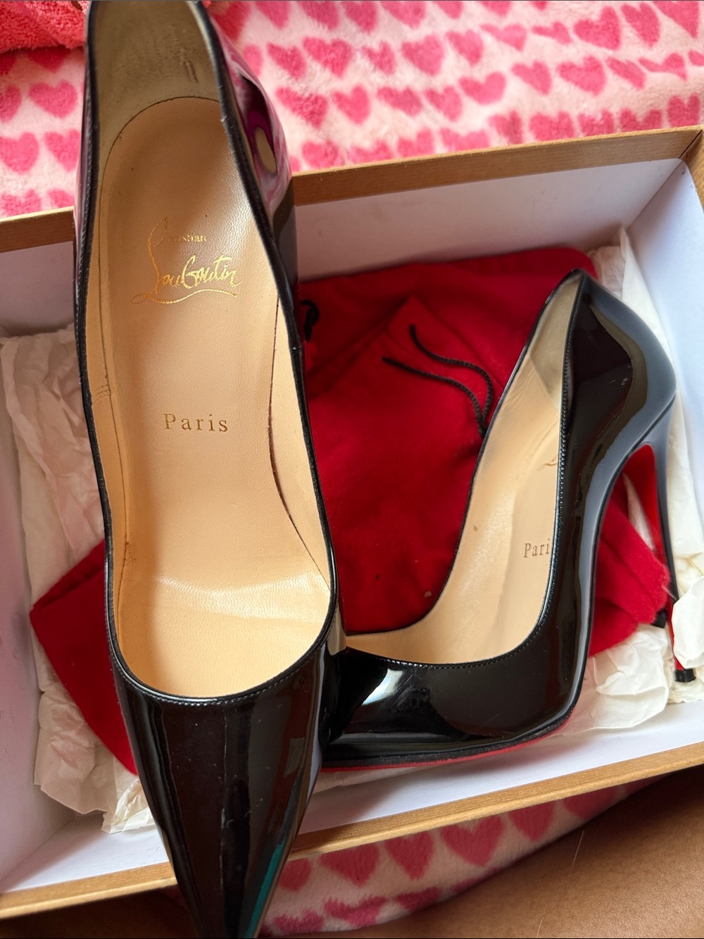 Christian Louboutin So Kate Black Patent Leather Pointed-Toe Pumps
